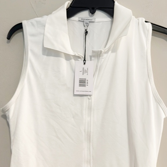 NWT WeWoreWhat x Revolve Tennis Mini Dress Zip optic white women size Large - Picture 5 of 7